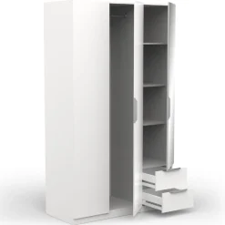 Garderobe Spectre 120cm mit Spiegel - matt weiß