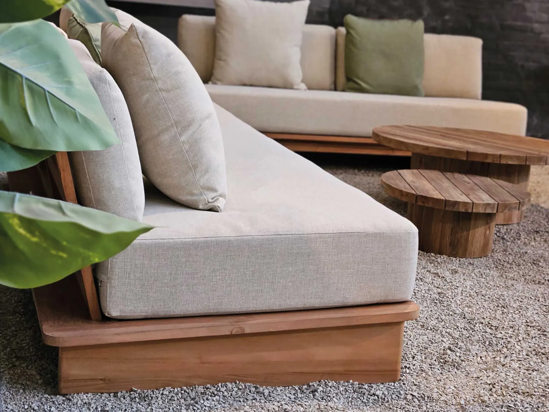 Garten Couchtisch Noah Gescova - Teakholz - Ø75 x 30 cm - Braun