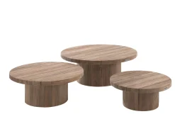Garten Couchtisch Noah Gescova - Teakholz - Ø75 x 30 cm - Braun