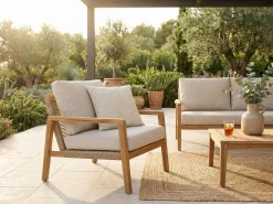 Gartenkissen Catania Gescova - Hellgelb - 45x45x15 cm - Stoff