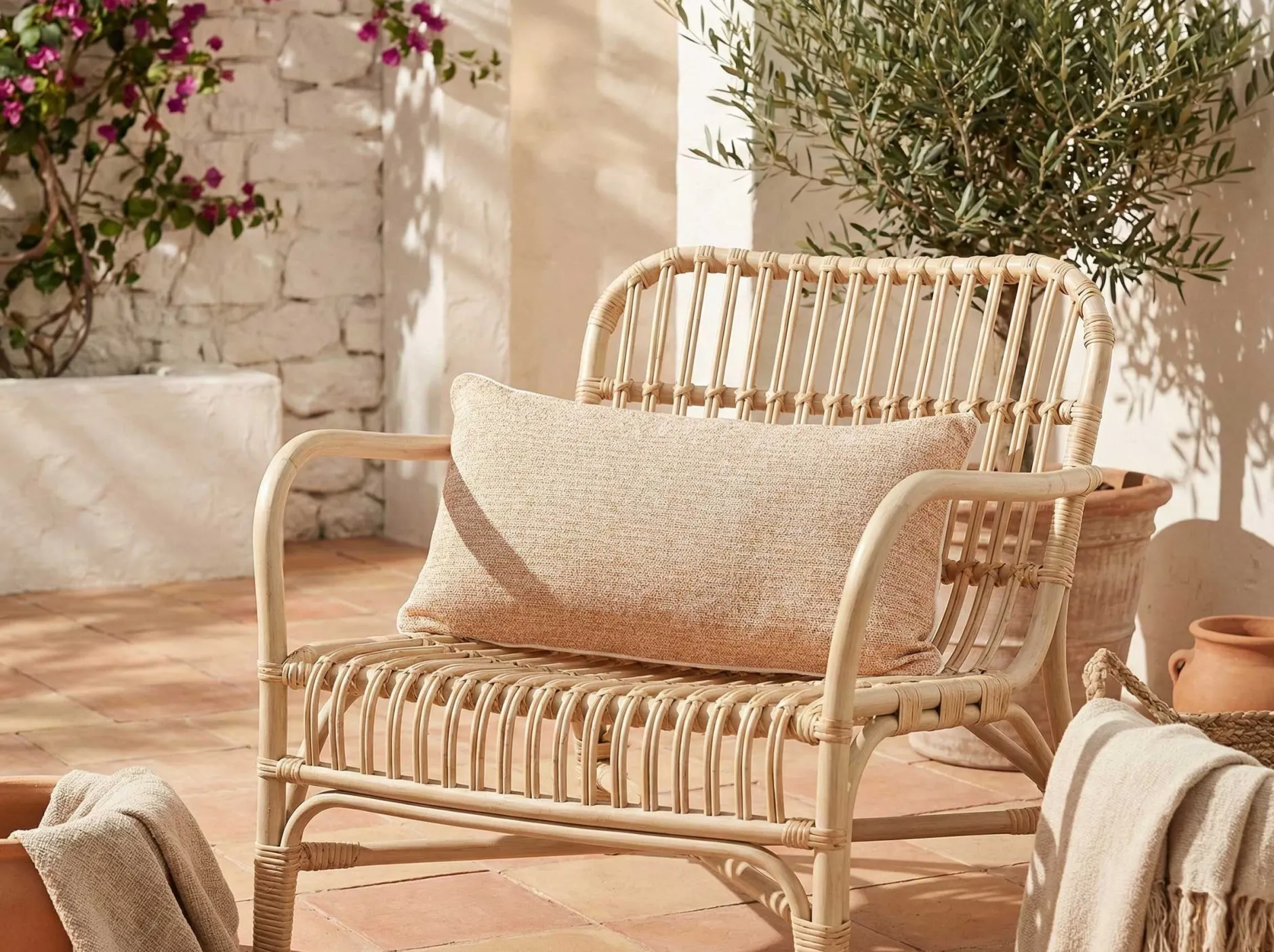 Gartenkissen Catania Gescova - 60 x 35 x 20 cm - Orange - Stoff