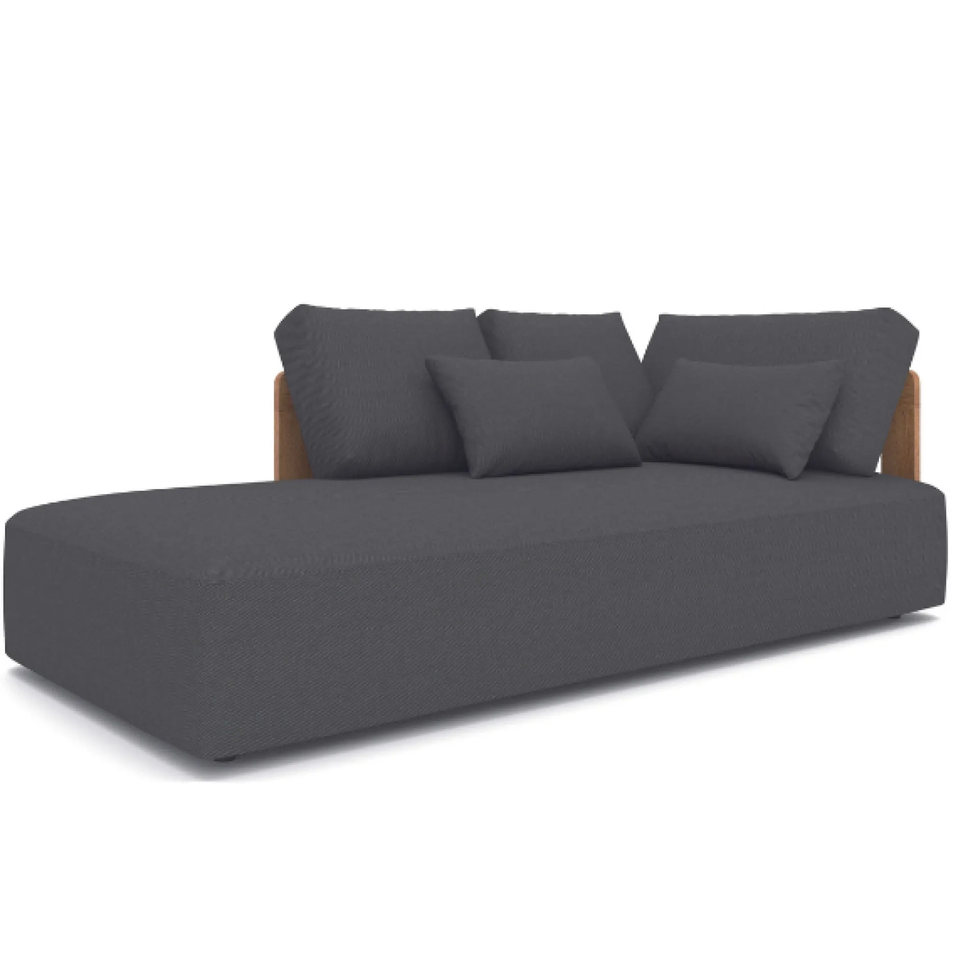 Gartenliege Raphael Gescova - Textilene - 100x208x58 cm - Schwarz