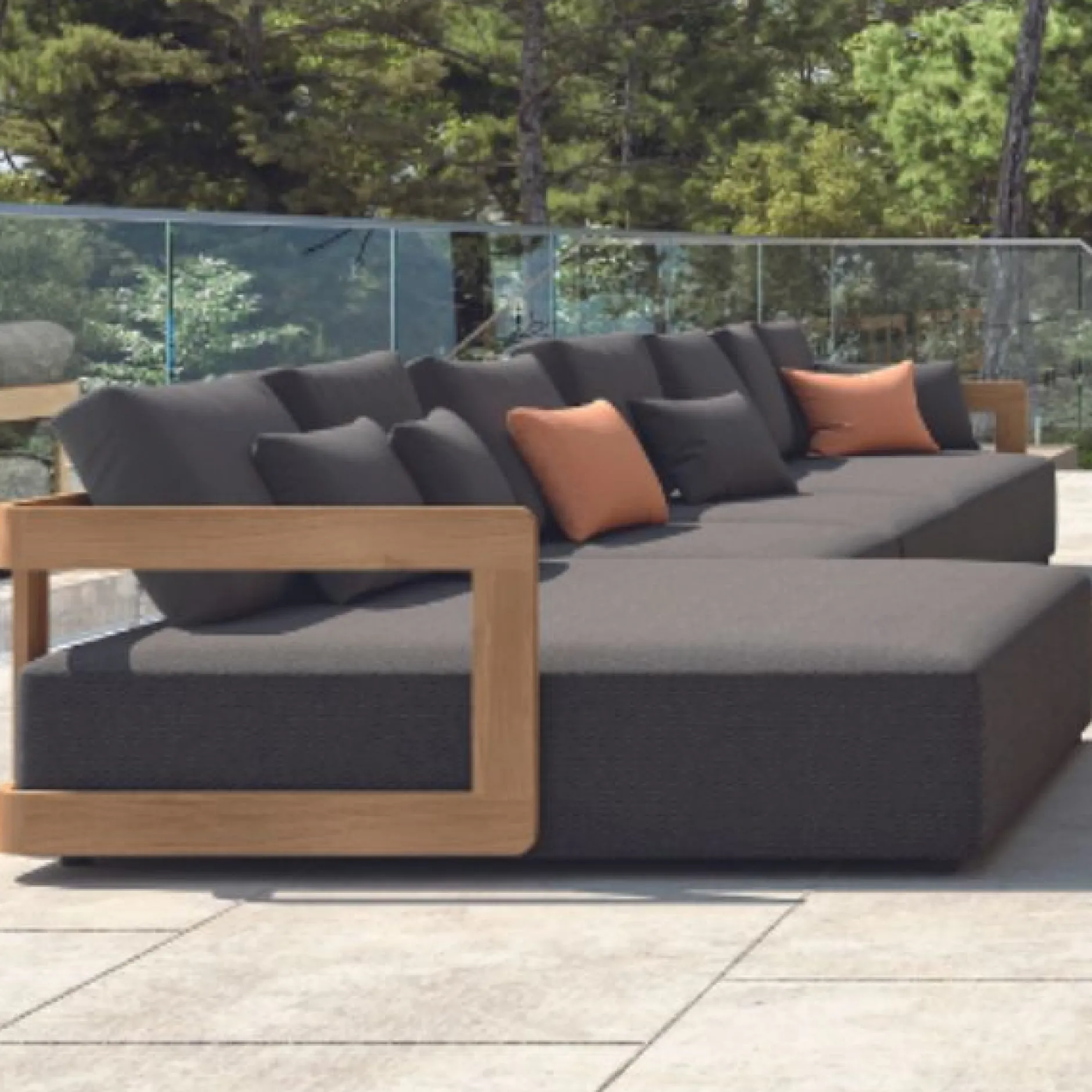 Gartenliege Raphael Gescova - Textilene - 100x208x58 cm - Schwarz