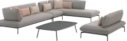 Garten-Lounge-Set Todo Gescova - Hellgrau - Textileen