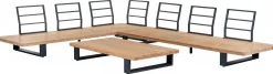 Garten-Lounge-Set Valdez Gescova - Aluminium und Texlene - 2 Sofas & Couchtisch - Anthrazit
