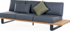 Garten-Lounge-Set Valdez Gescova - Aluminium und Texlene - 2 Sofas & Couchtisch - Anthrazit