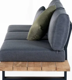 Garten-Lounge-Set Valdez Gescova - Aluminium und Texlene - 2 Sofas & Couchtisch - Anthrazit