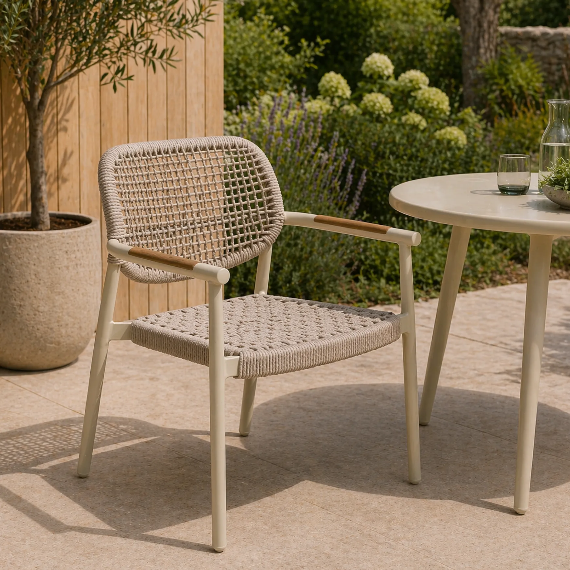 Garten-Sessel Midleton von Gescova - Aluminium sandfarben - 70x69x80 cm