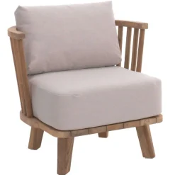 Gartenstuhl Fez Gescova - Teakholz mit Heritage Papyrus Kissen - Beige