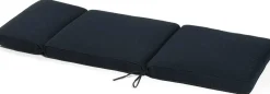 Gartenstuhl Kissen Verstellbar Gescova - Textil - 121,5x49x7 cm - Schwarz
