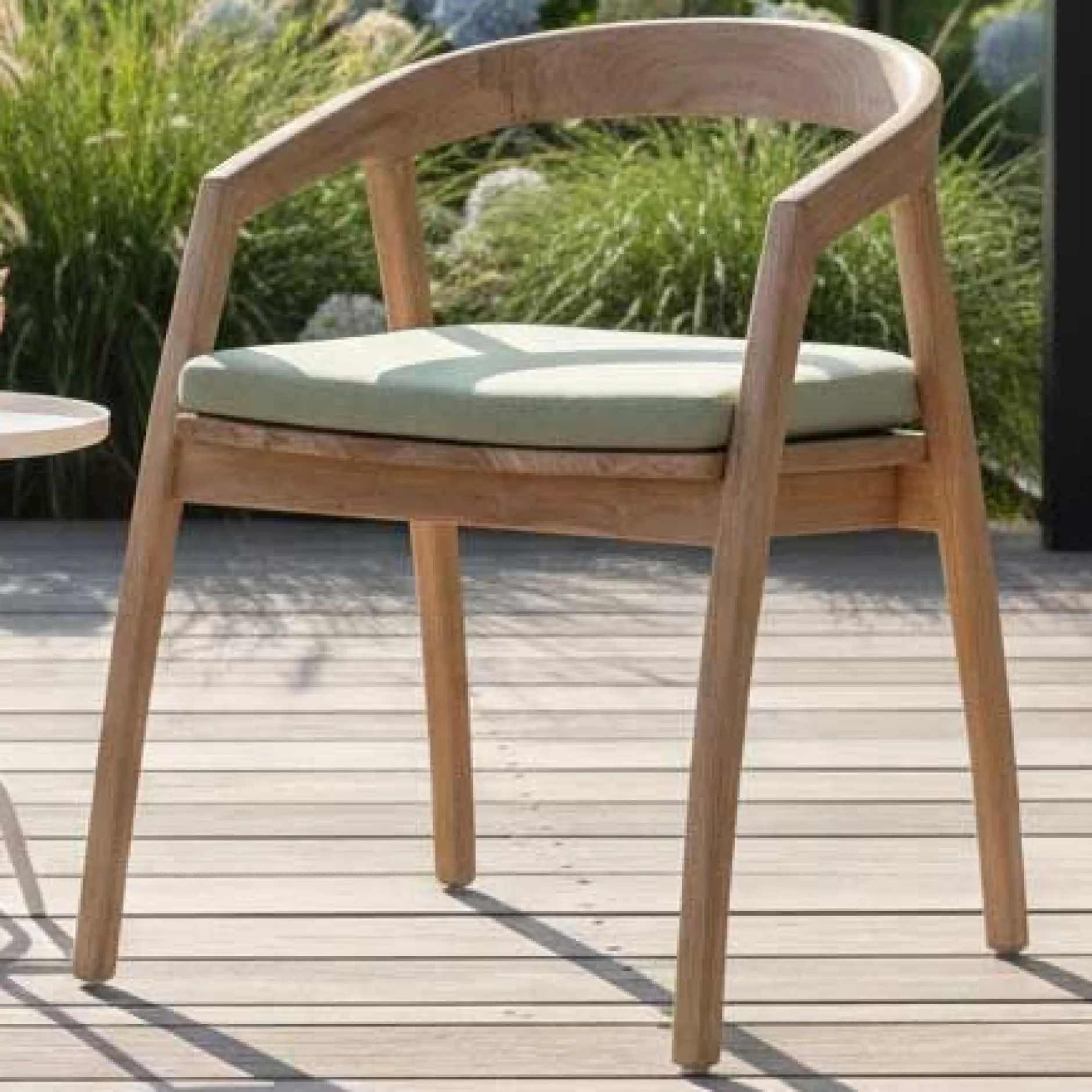 Gartenstuhl Makassar Gescova - Massives Teakholz - Naturbraun