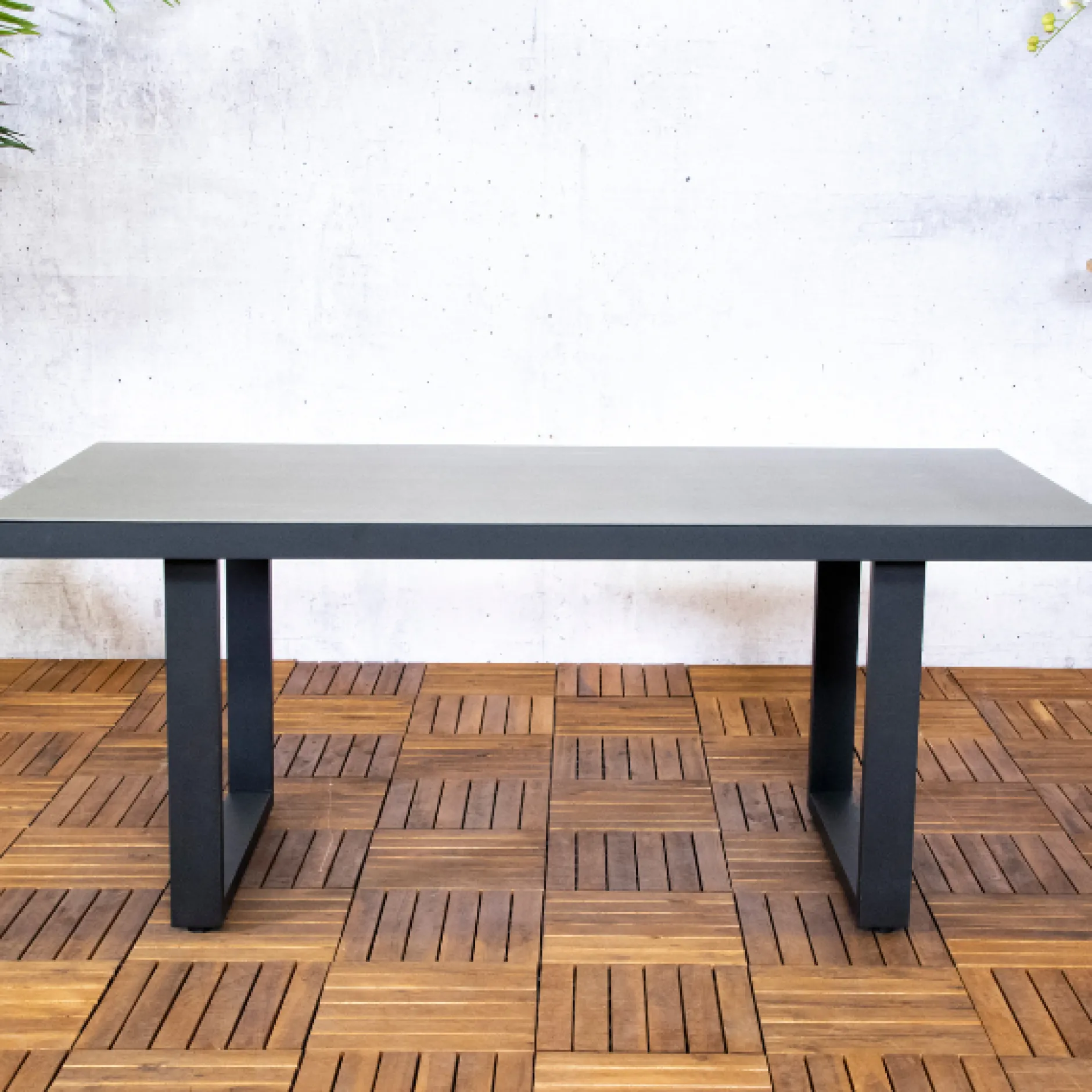 Gartentisch Amira 160x80 cm - Anthrazit/Keramik