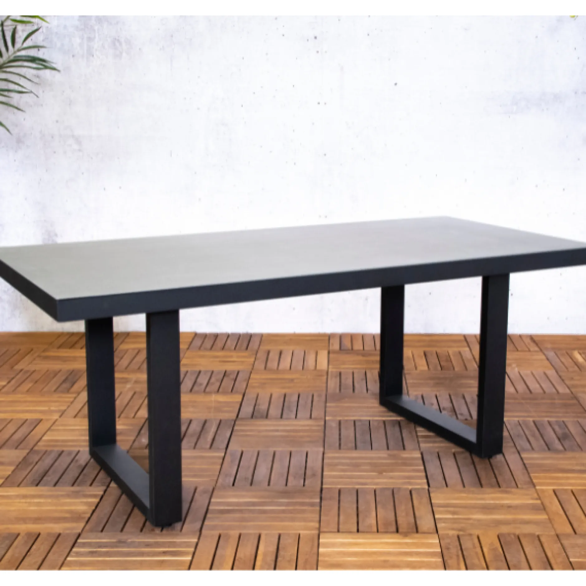 Gartentisch Amira 160x80 cm - Anthrazit/Keramik