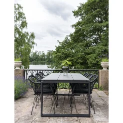 Gartentisch Denver - 210x100x75 cm - grau/schwarz