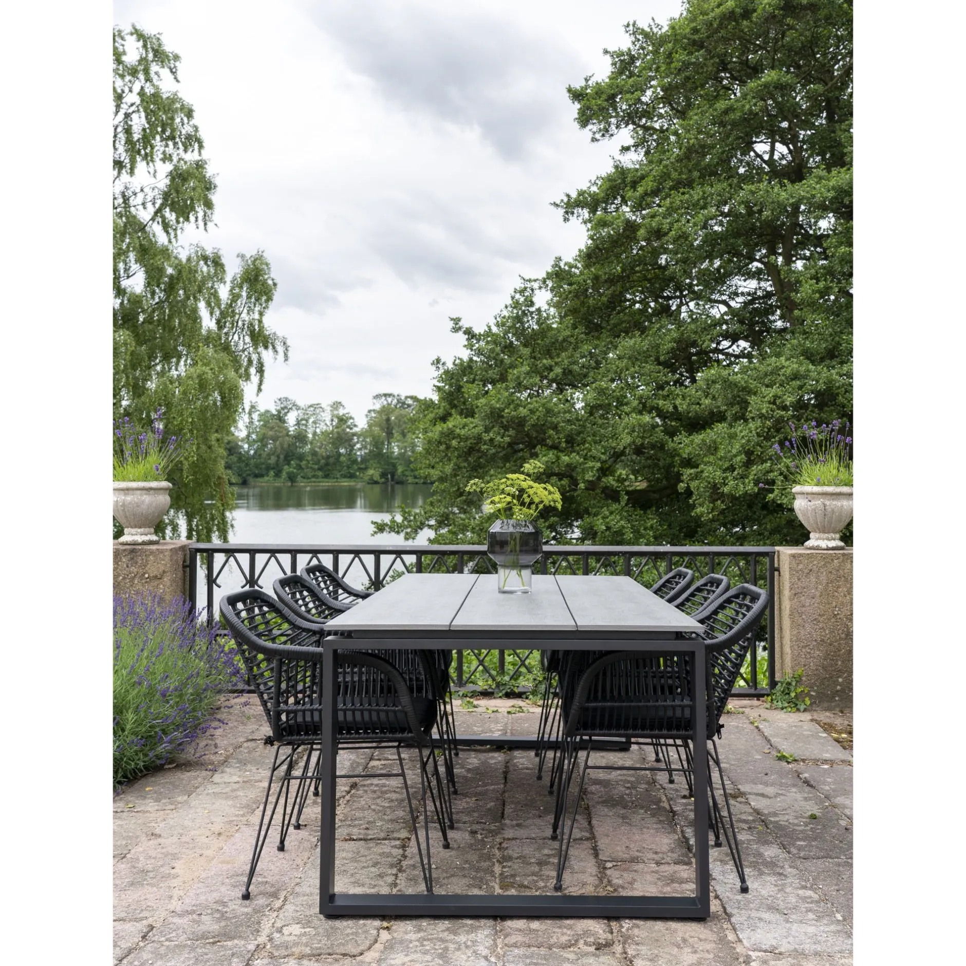 Gartentisch Denver - 210x100x75 cm - grau/schwarz