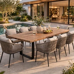 Gartentisch Fanny Teakholz 300x115x75 cm Braun