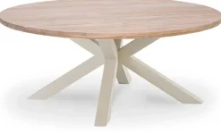 Gartentisch Feliz Ø180cm Teakholz Aluminium Beige