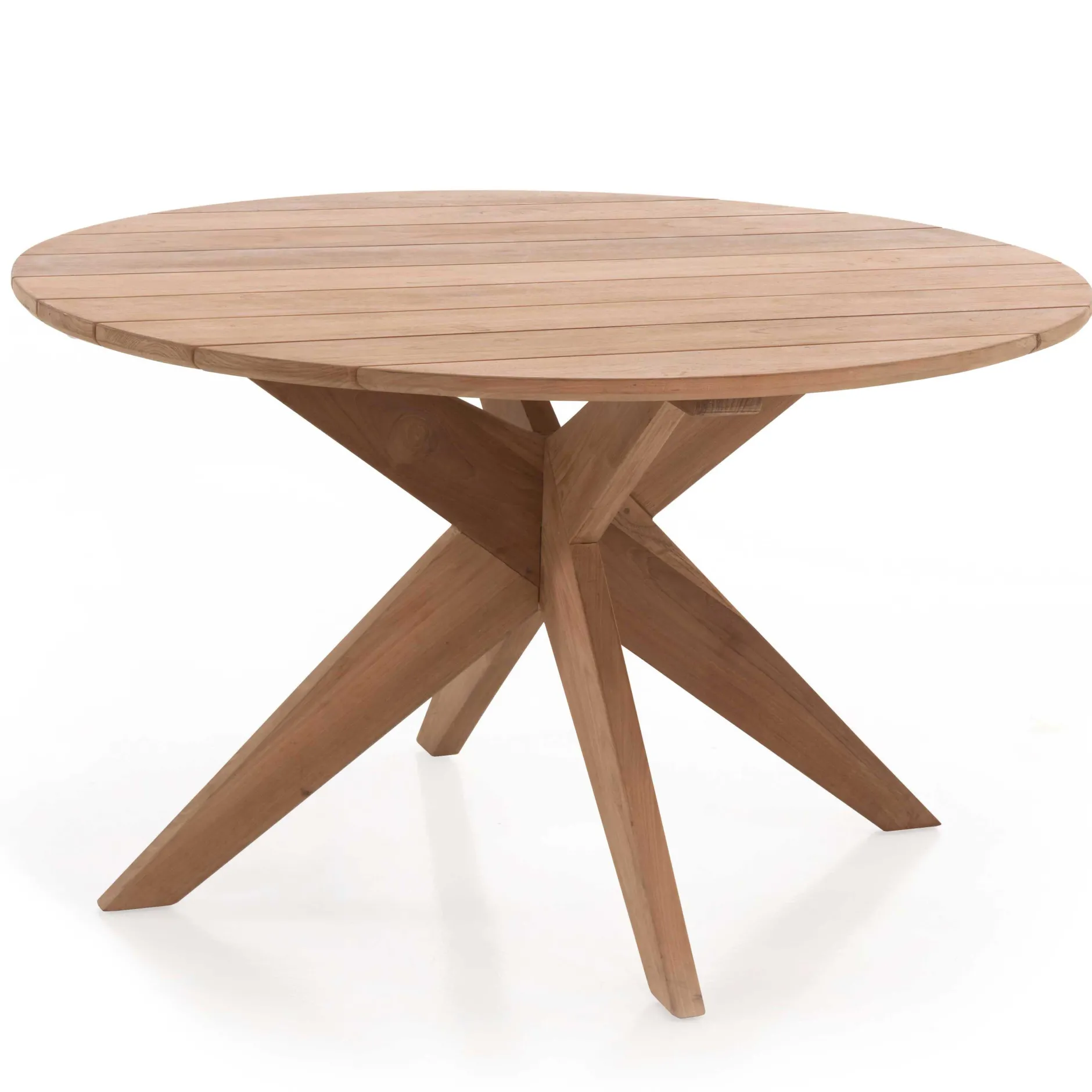 Gartentisch Java Gescova - Teakholz massiv - Ø165 cm - Braun