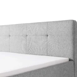 Gepolstertes Doppelbett Nils 180x200cm - grau