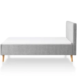 Gepolstertes Doppelbett Nils 180x200cm - grau
