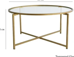 Gold Sun Couchtisch | METALLRAHMEN | Gold