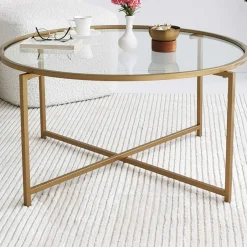 Gold Sun Couchtisch | METALLRAHMEN | Gold