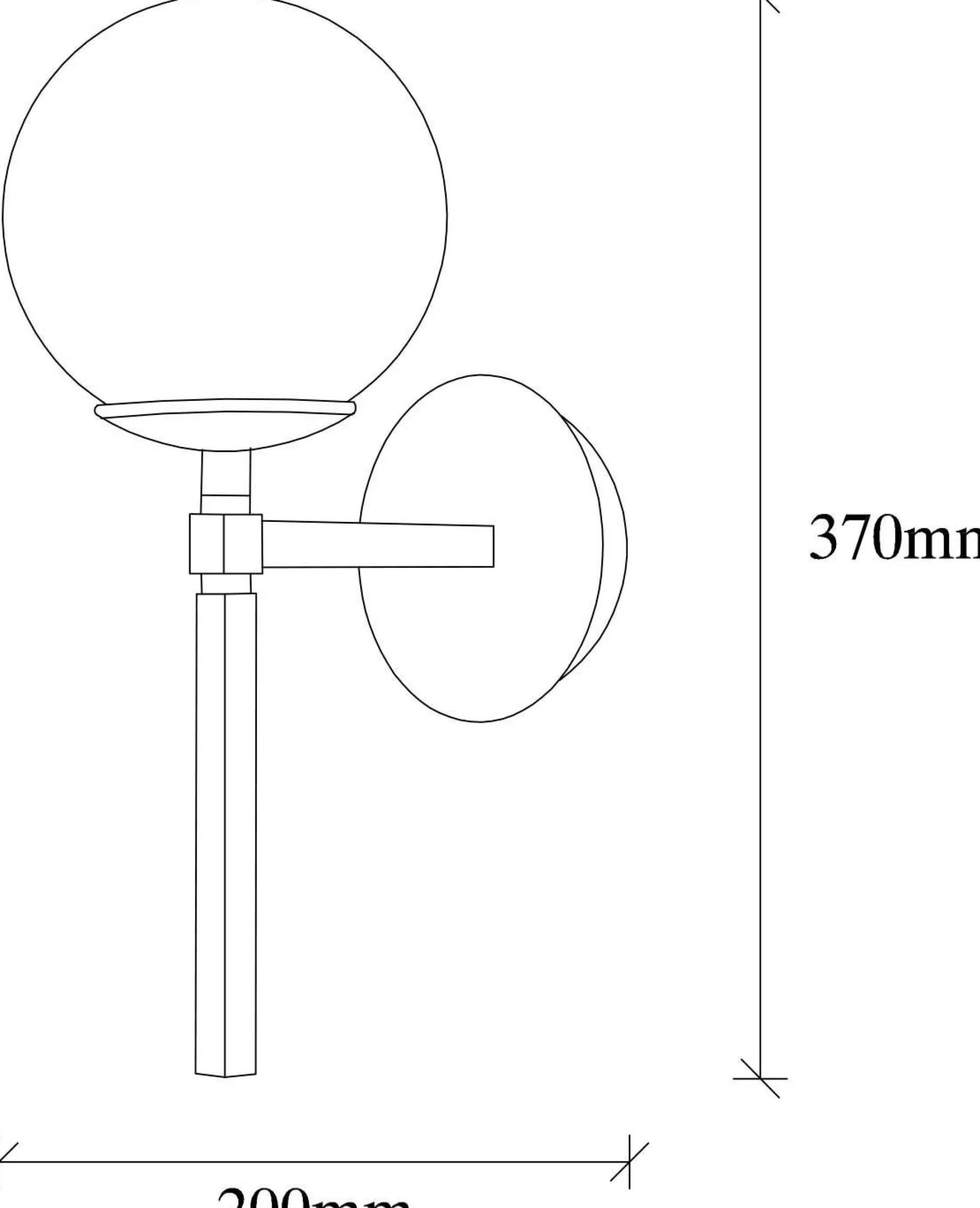 Gondol Wandleuchte | METALLGEHÄUSE | Schwarz, Weiß
