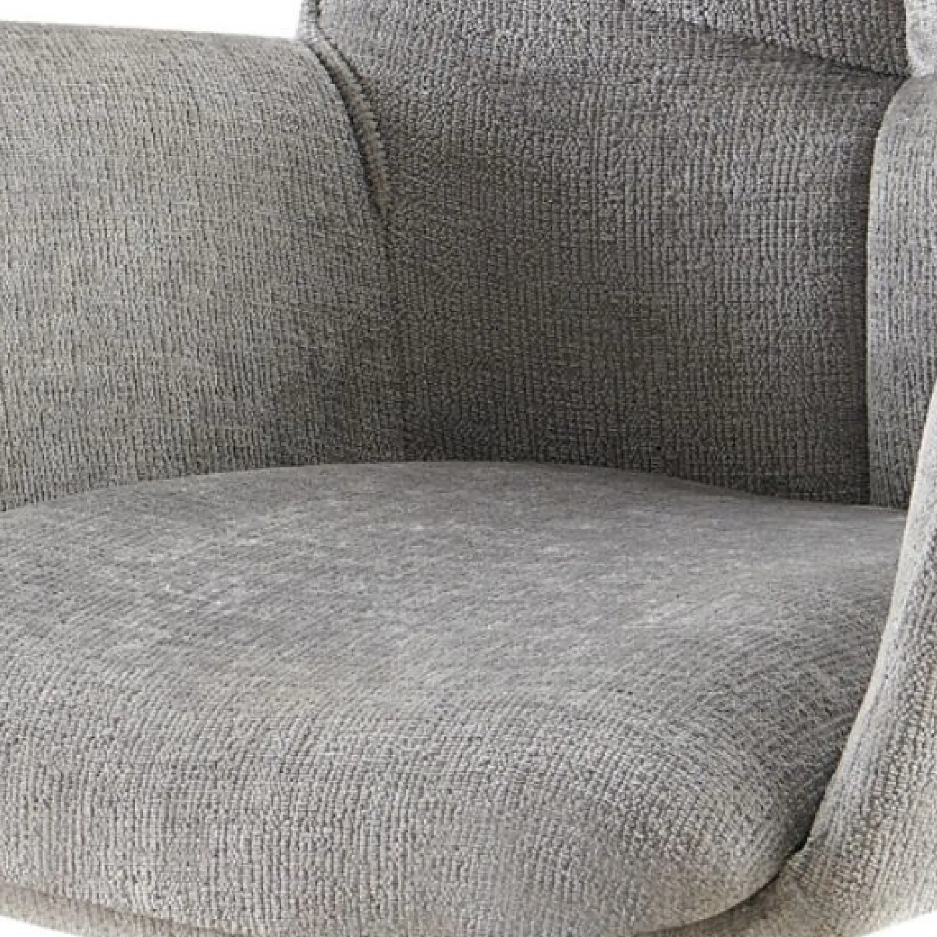Grauer Drehsessel 'Lamor' | Stoff und Metallbeine | 86 x 62,5 x 61,5 cm