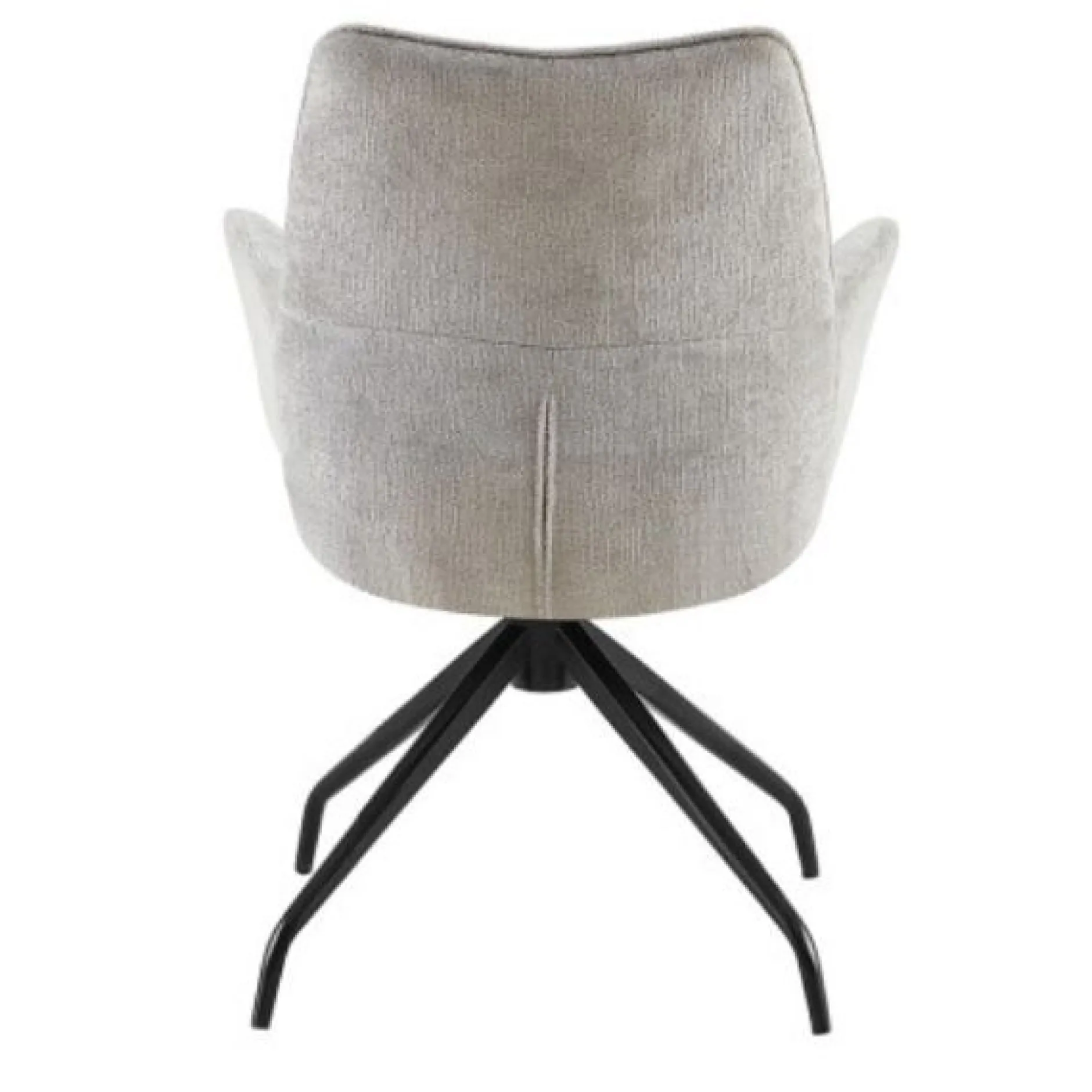 Grauer Drehsessel 'Lamor' | Stoff und Metallbeine | 86 x 62,5 x 61,5 cm