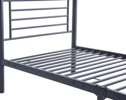 Graues Metallbett Sammy 90x200 | Rahmen 97x210 | H-H 80