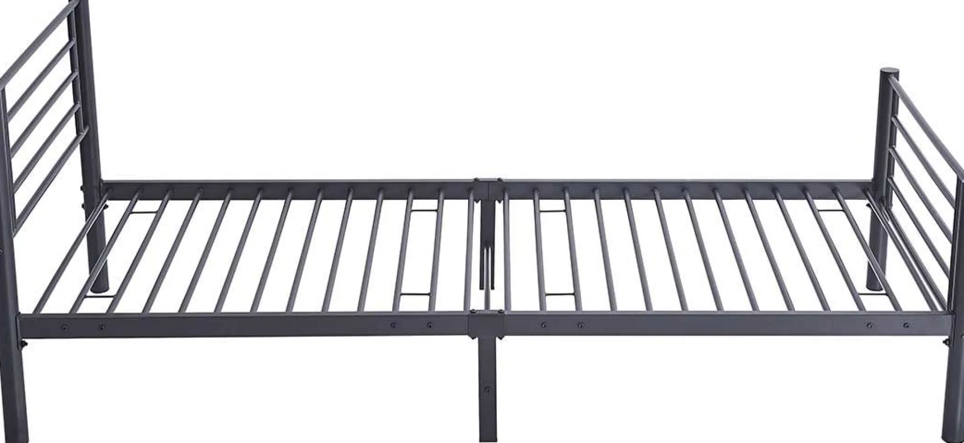 Graues Metallbett Sammy 90x200 | Rahmen 97x210 | H-H 80