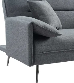 Graues Sivas Sofabett | Eukalyptusrahmen | H-H 95 x B-L 199 x T-P 89 cm