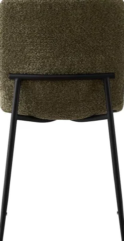 Grüner Bouclé-Stuhl Alice | Metallbeine | H81.5xB42xT57cm