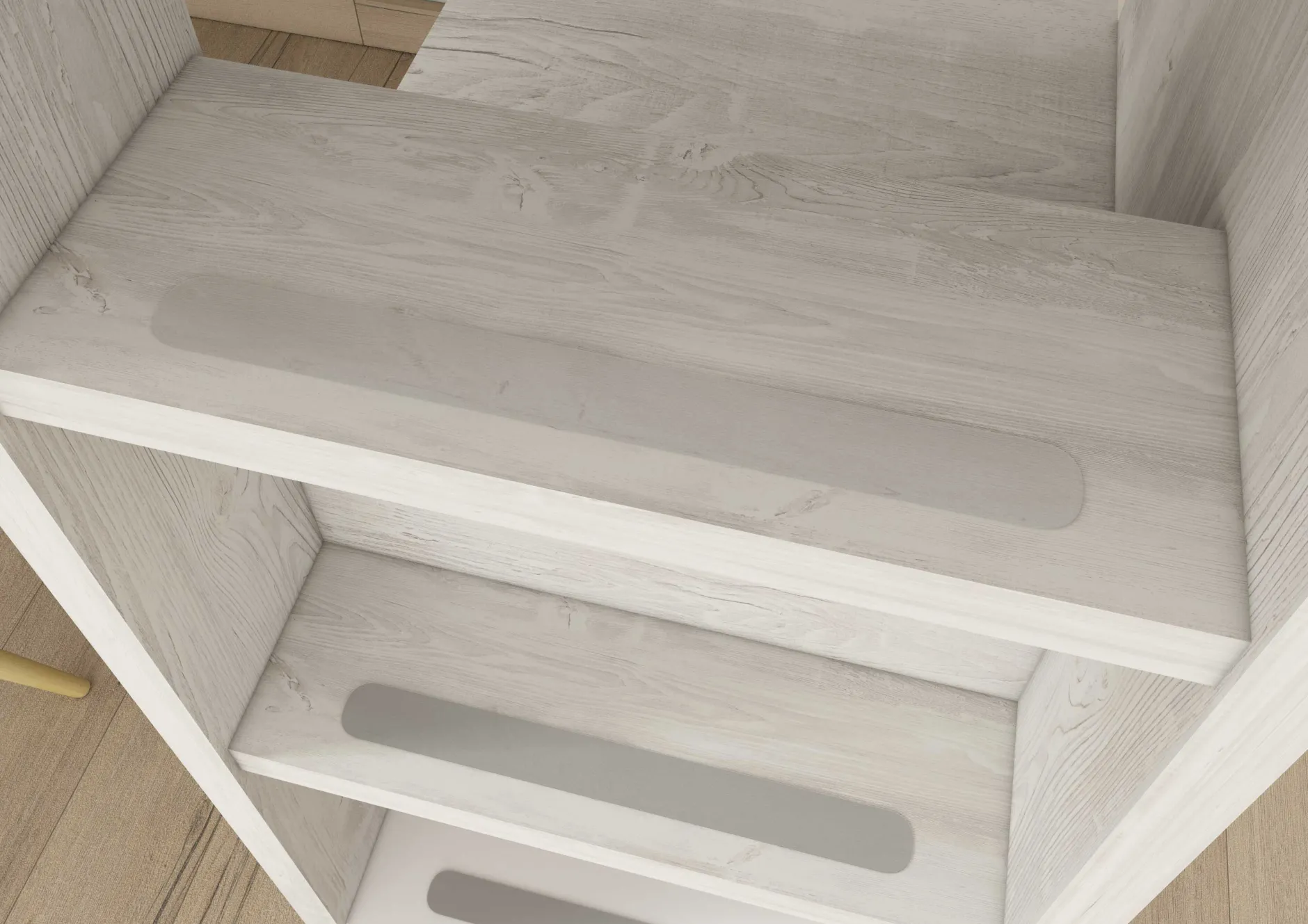 Halbhochbett Beau 90x200 mit Schreibtisch - altrosa