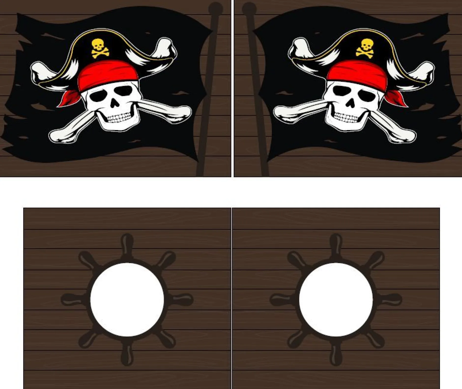 Halbhochbett Charlotte mit Schlafzelt Caribbean Pirates - Kieferholz