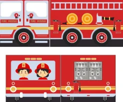 Halbhochbett Charlotte mit Schlafzelt Feuerwehrfahrzeug - weiß