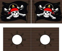 Halbhochbett Forrest mit Bettzelt Caribbean Pirates - Buchenholz