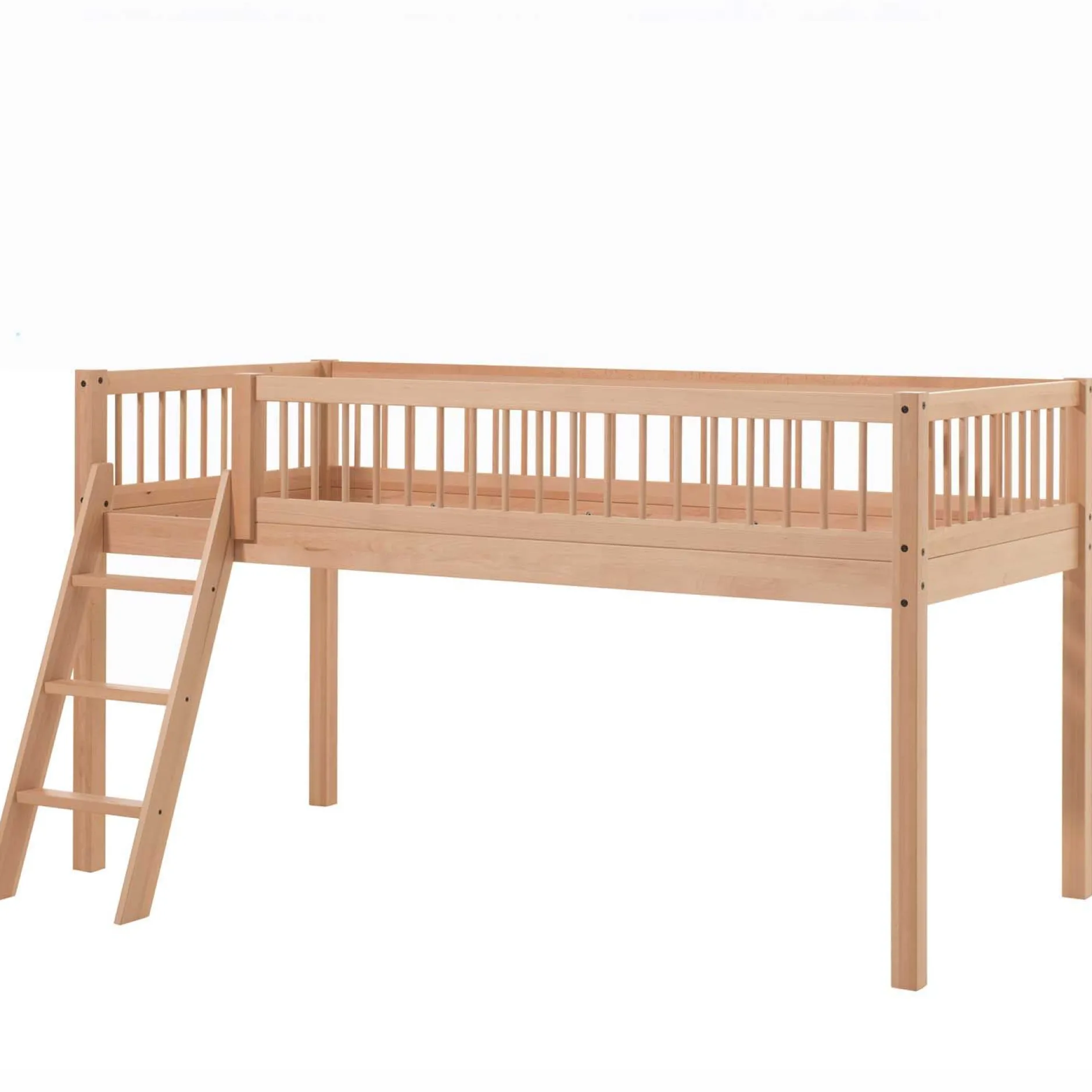 Halbhochbett Forrest 90x200cm - Massivholz Buche