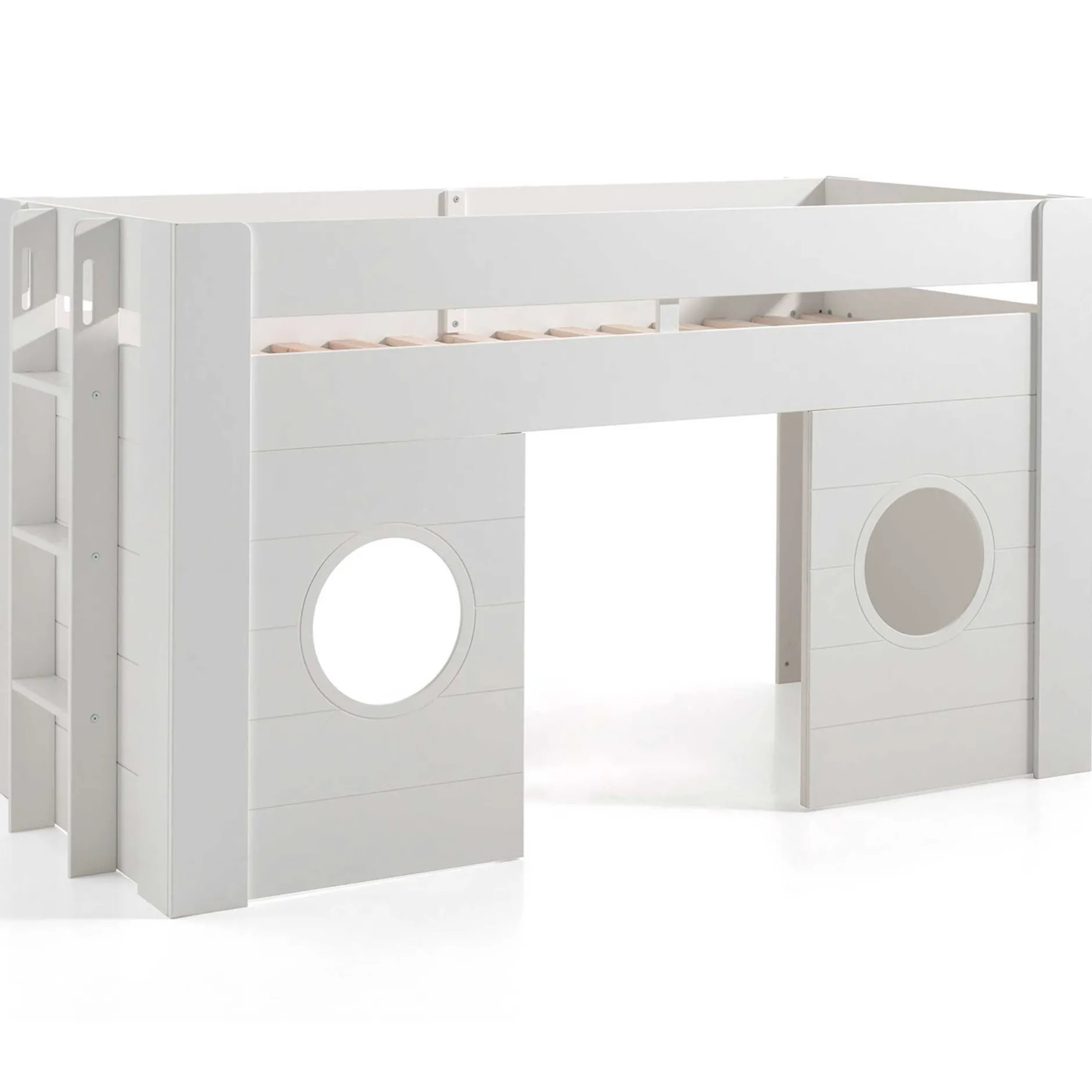 Halbhochbett Freya mit Spielraum - Weiß