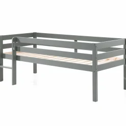 Halbhochbett Pip 90 x 200 Kiefer - grau