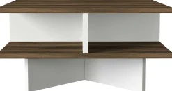 Hamton Couchtisch | 100 % MELAMIN | Walnuss, Weiß