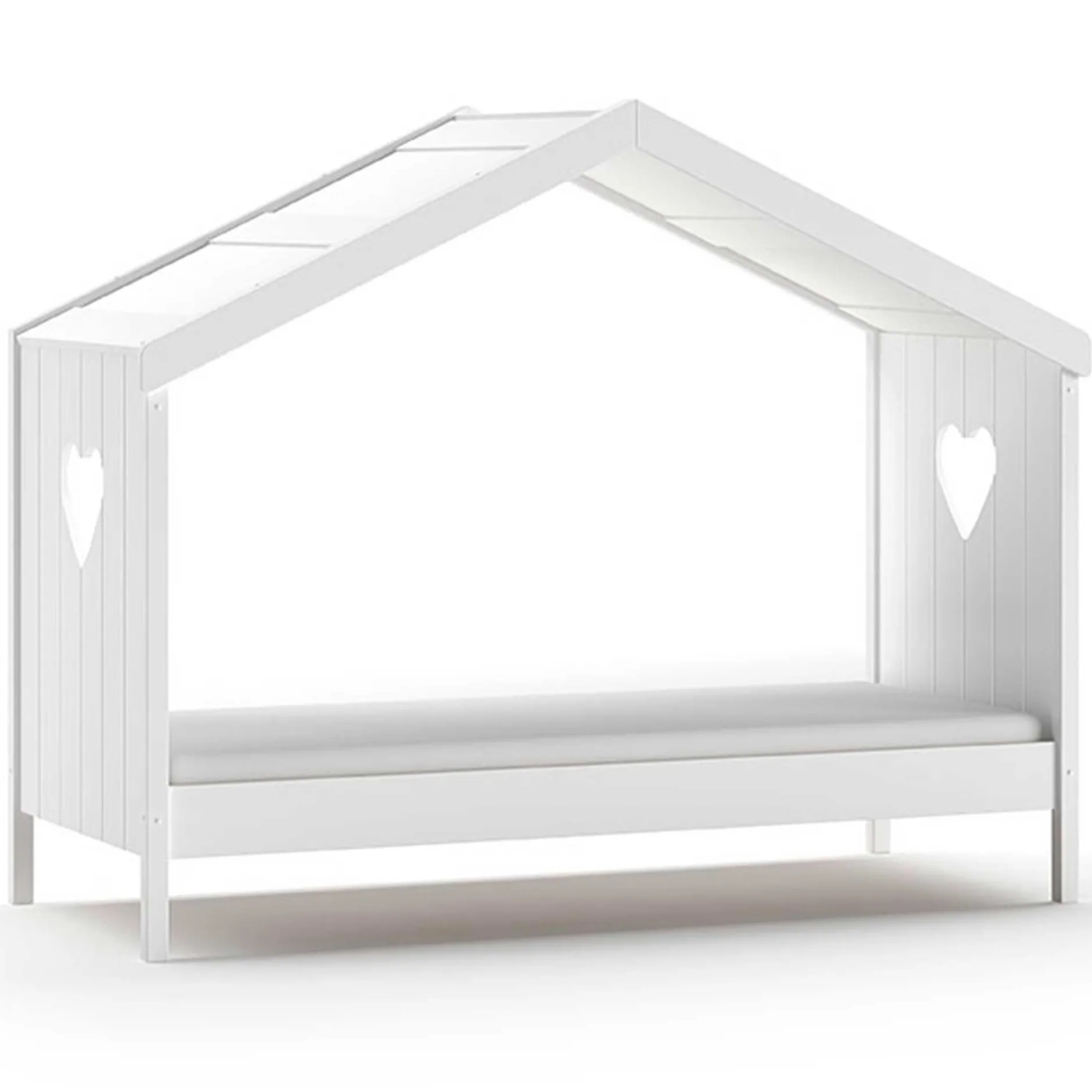 Hausbett Amori 90x200 cm mit Rausfallschutz - weiß