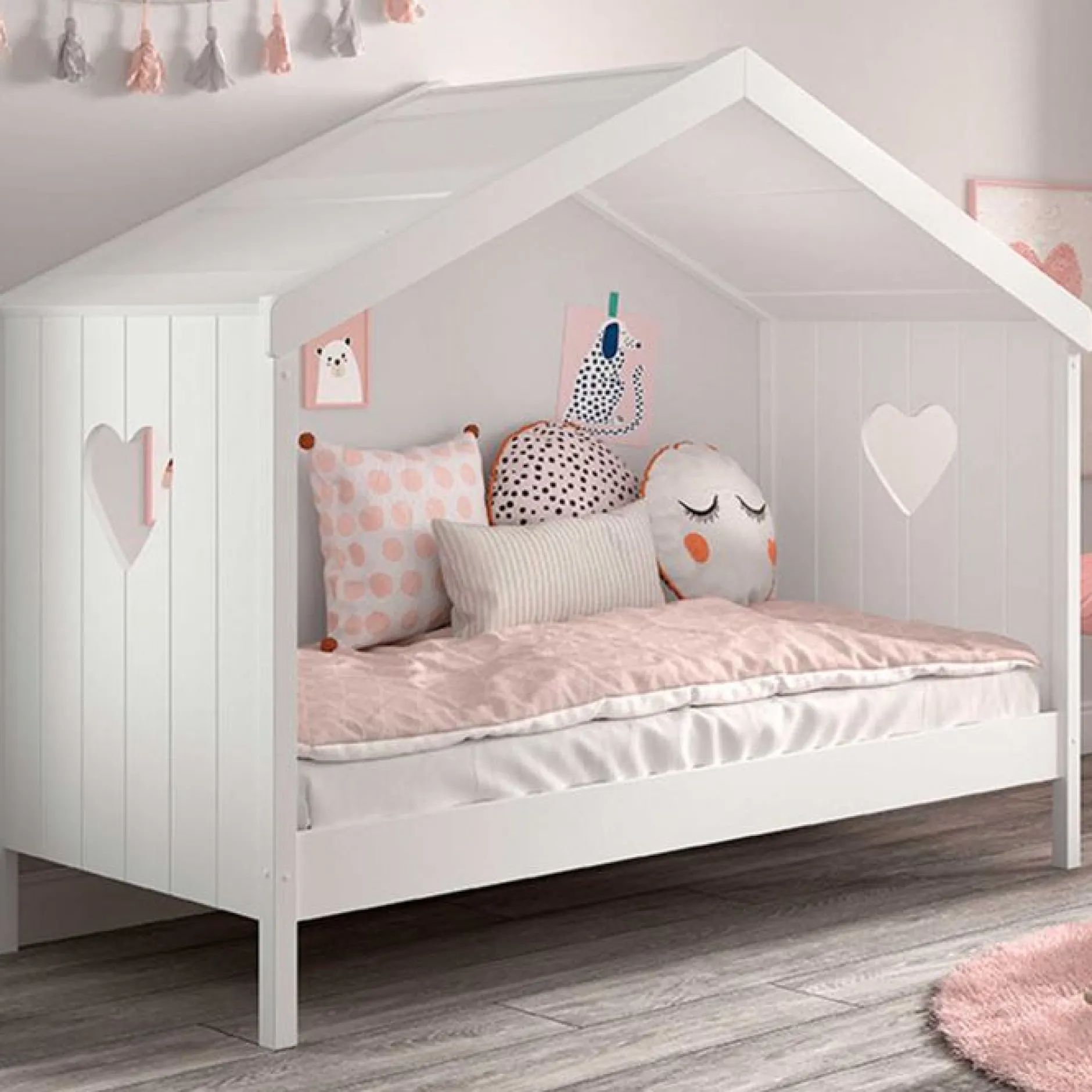 Hausbett Amori 90x200 cm - weiß