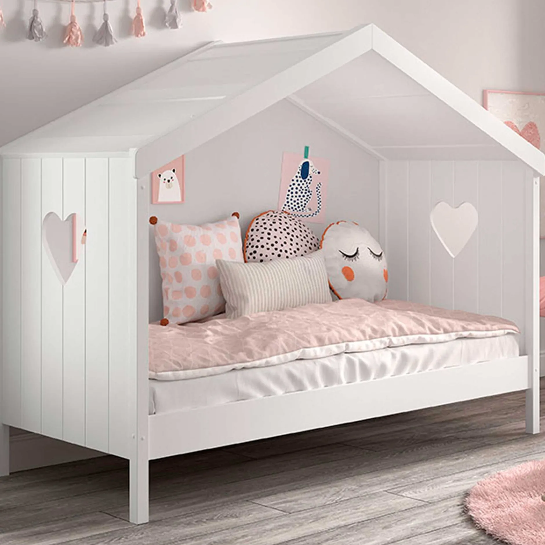 Hausbett Amori 90x200 cm - weiß
