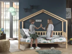 Haus Bett Dallas 2 90x200 - Kieferholz