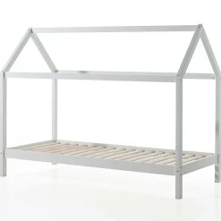 Hausbett Dallas 1 90x200 mit Bettkasten - weiß