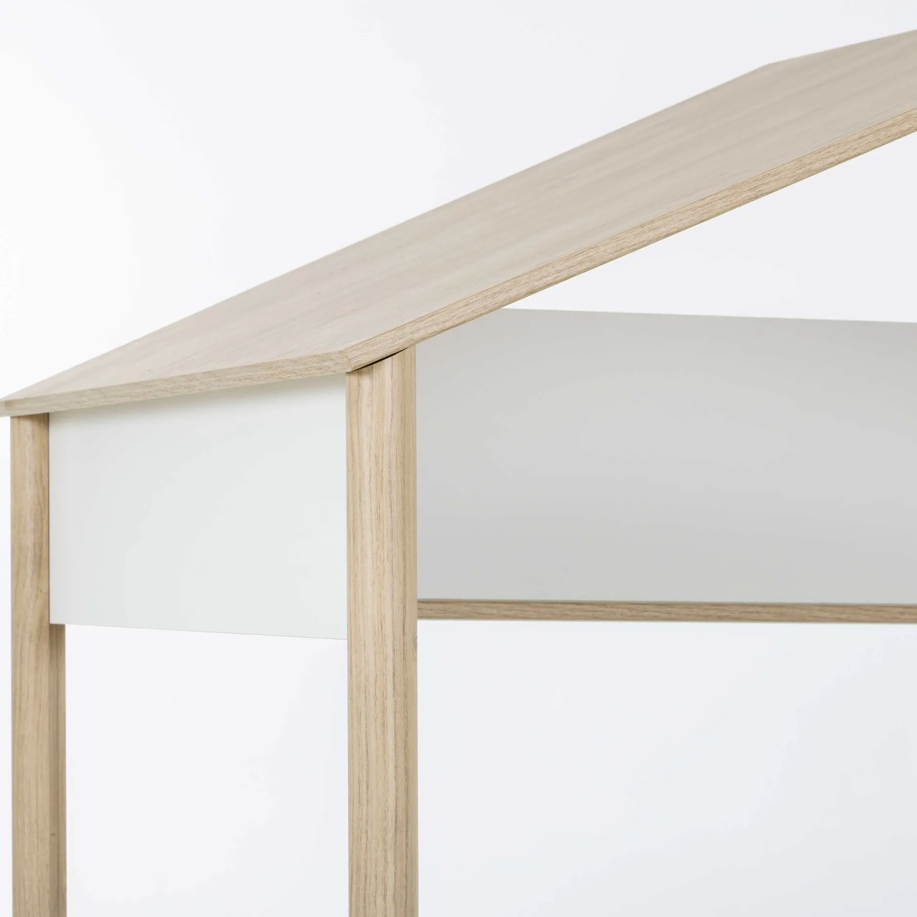 Hausbett Matis - 90x200cm - weiß/kastanien Dekor