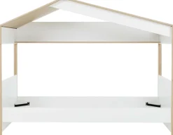 Hausbett Matis - 90x200cm - weiß/kastanien Dekor