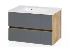 Helina 1 2-teiliger Badezimmerschrank - Eiche/Grau