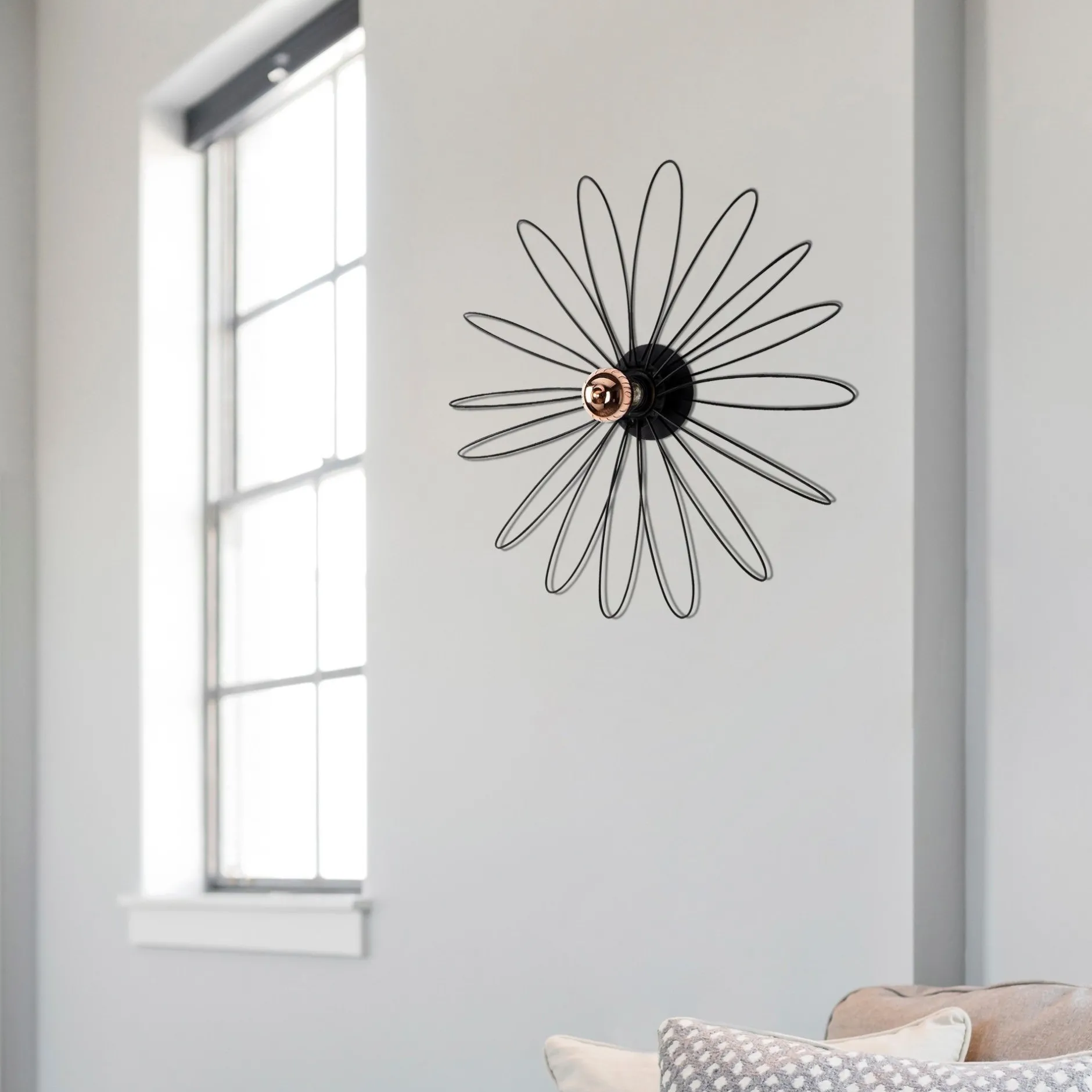Hemdem Wandleuchte | METALLGEHÄUSE | Schwarz